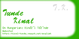 tunde kinal business card